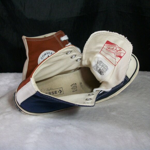 CONVERSE CTAS CHUCK 70 HYBRID HI CEDAR BARK & MIDNIGHT NAVY HI M9 W11 171659C - Picture 7 of 9